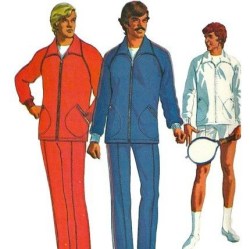 3504 MCCALLS  MR JOG SUIT, SPORT JACKET, RACKET COVER 1973 PATTERN UNCUT XTRA LARGE
